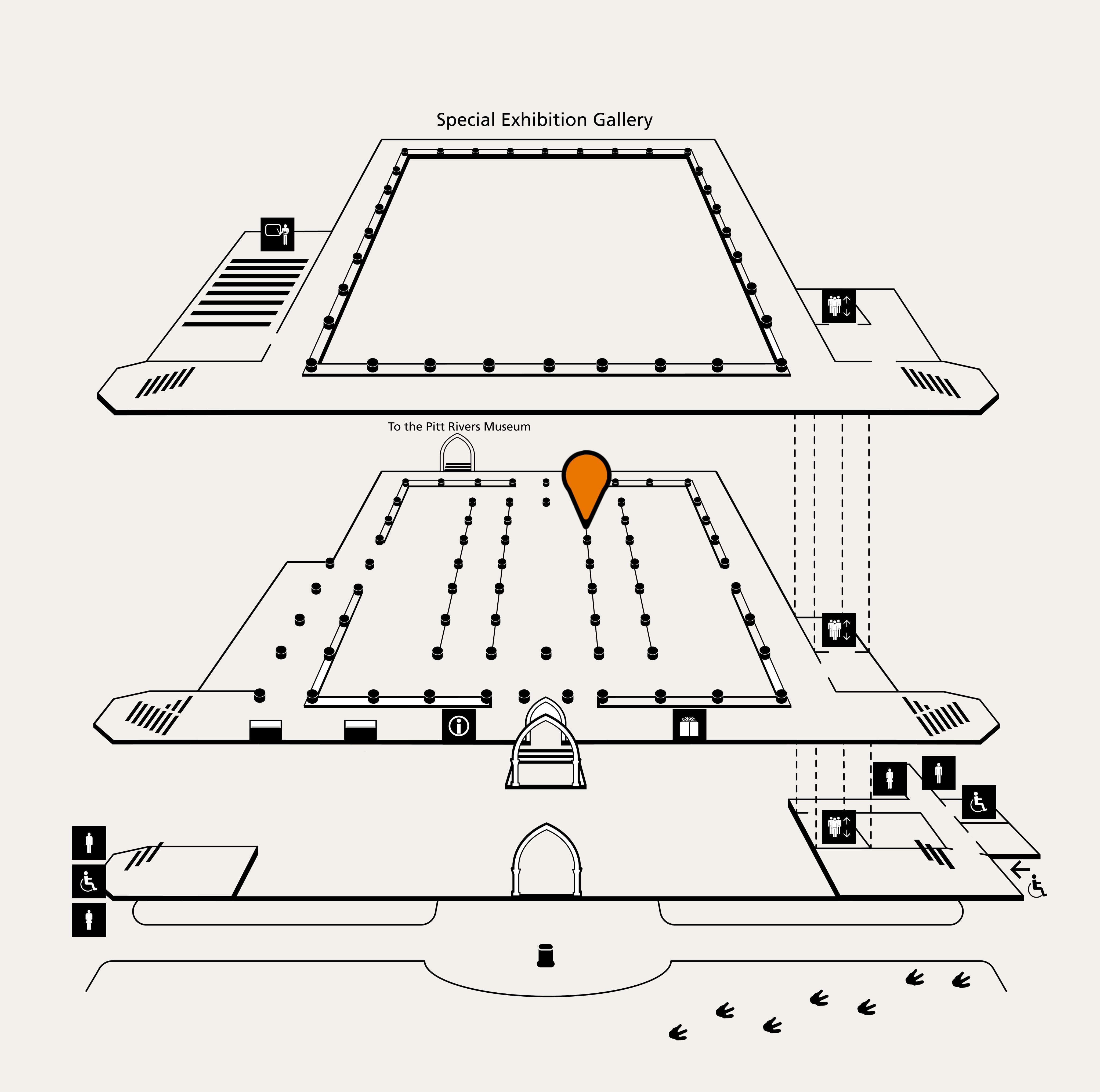 Location of the Positive Action display on Oxford University Museum of Natural History map