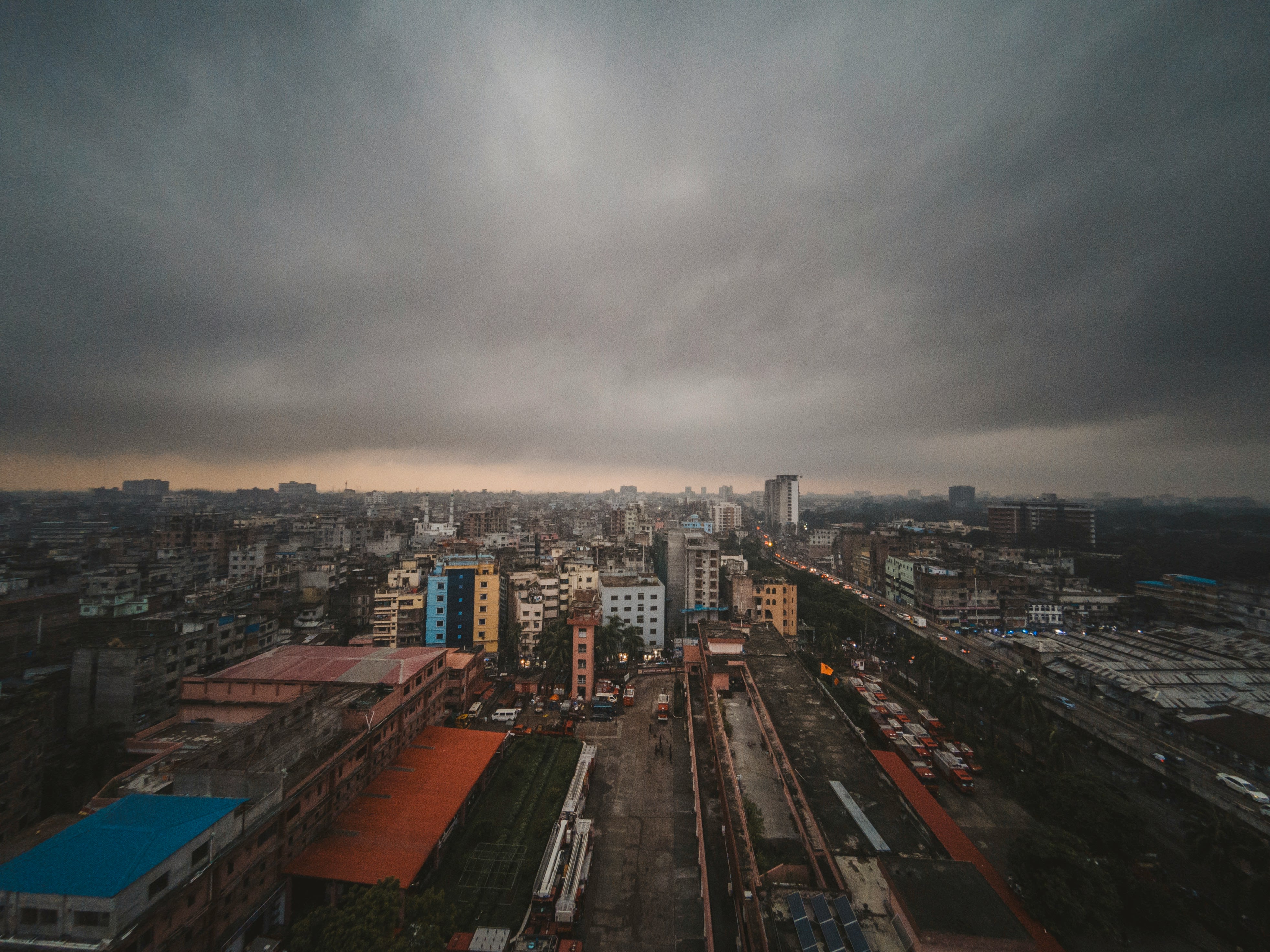 aerial photography of high rise buildings in Dhaka