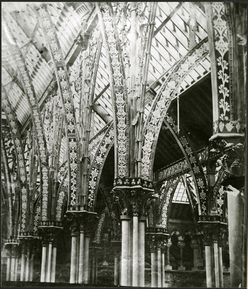 Victorian photo showing the newly painted roof