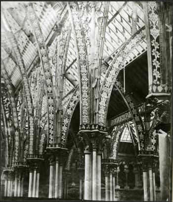 Victorian photo showing the newly painted roof