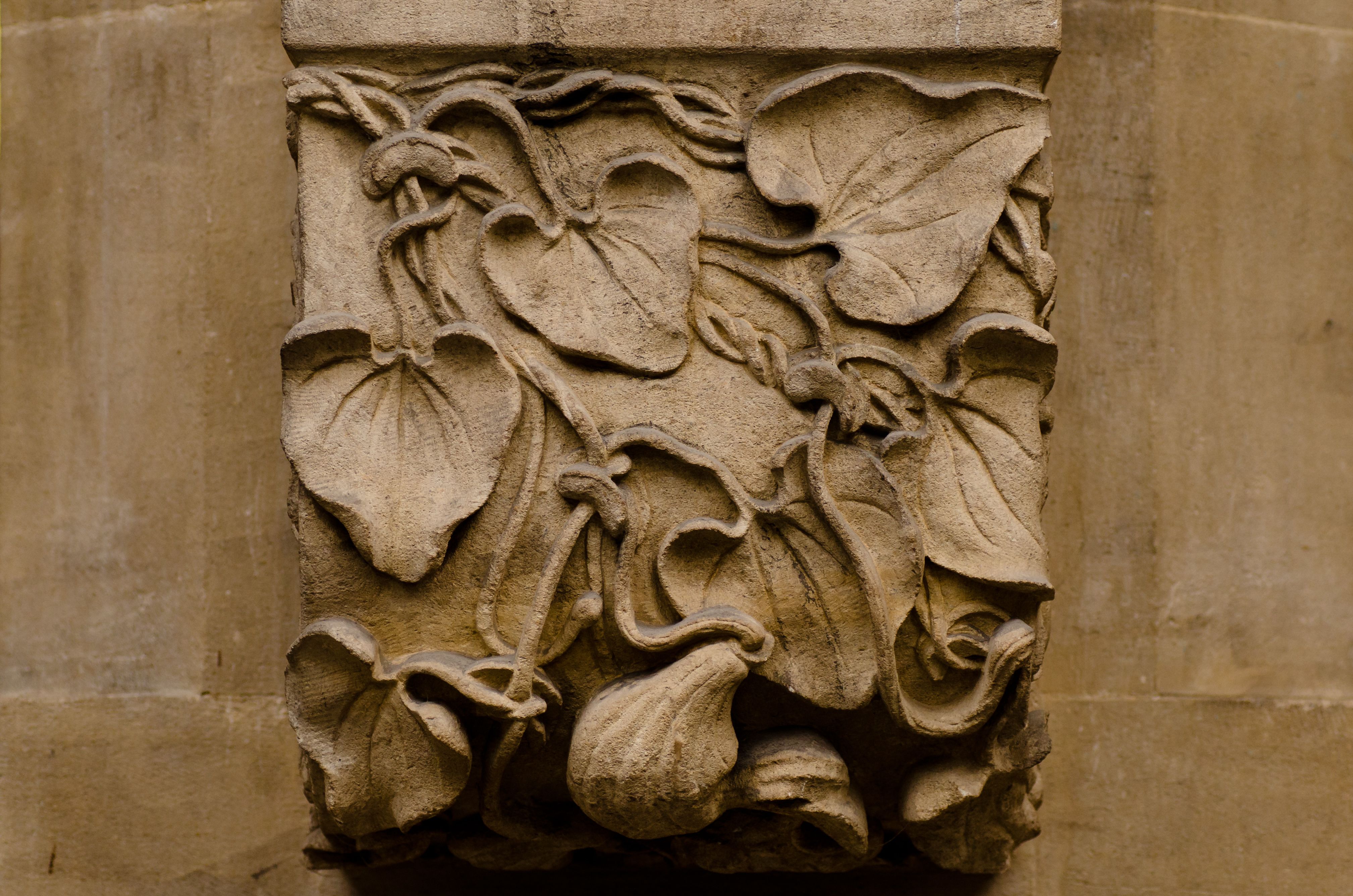 Carving of leaves