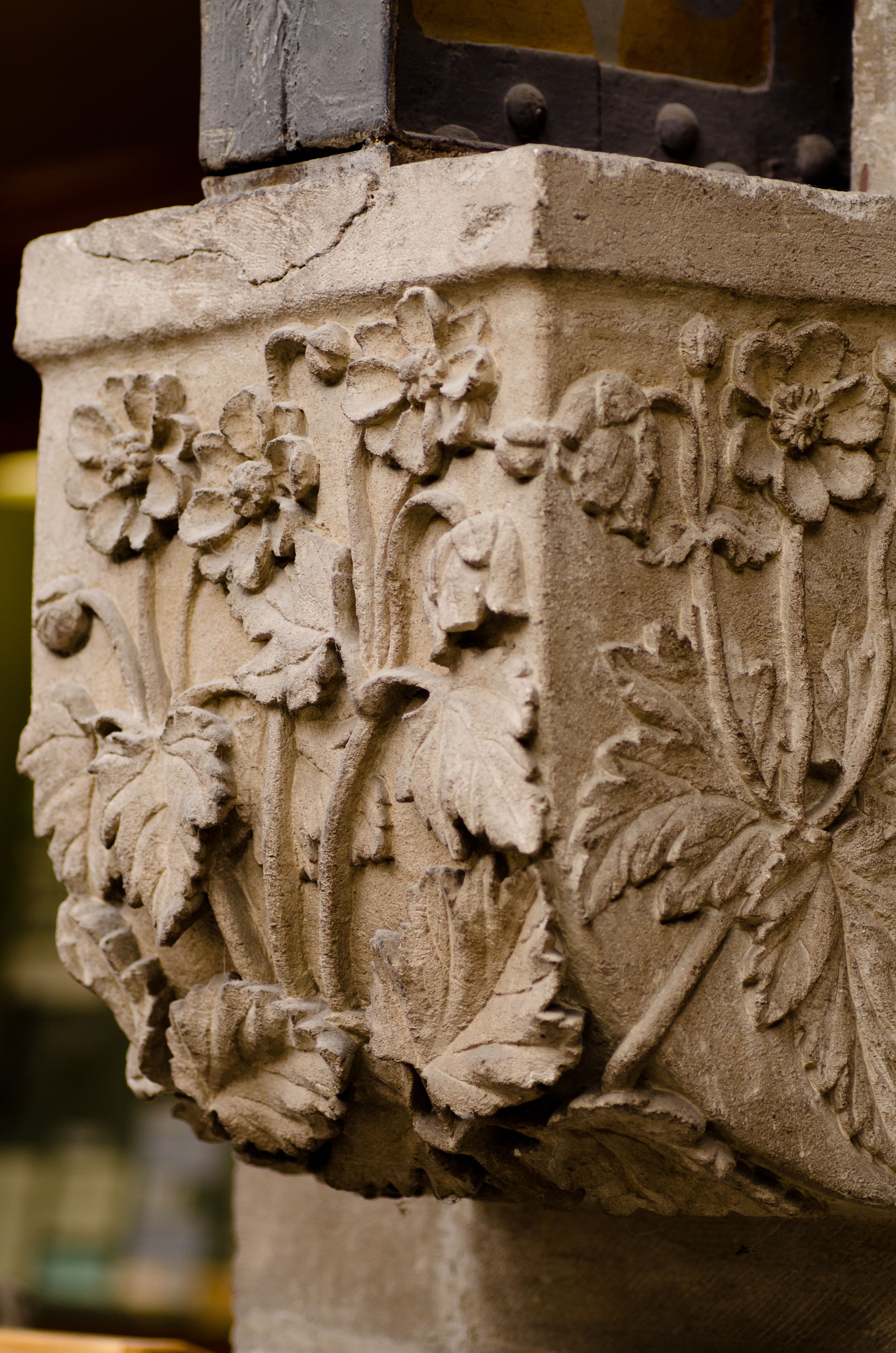 Carving of flowers