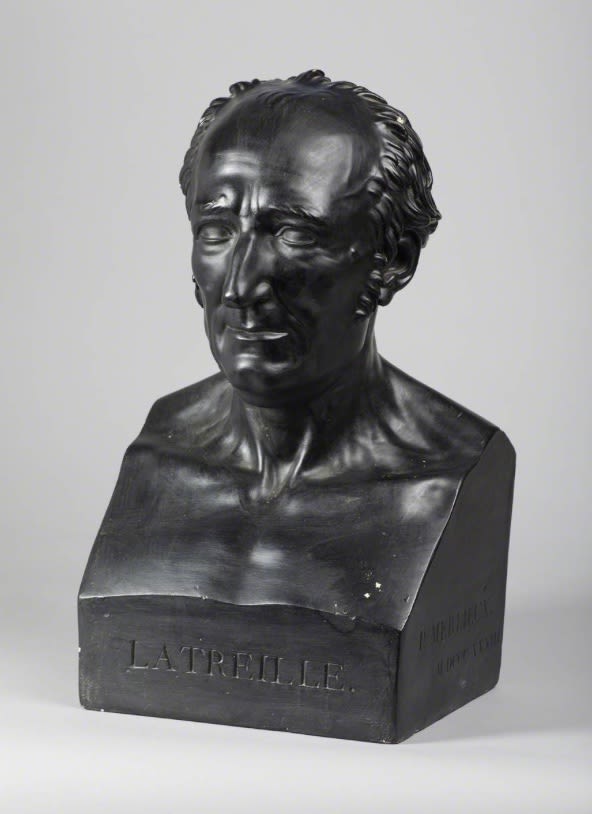 Black-painted portrait bust of Pierre Latreille