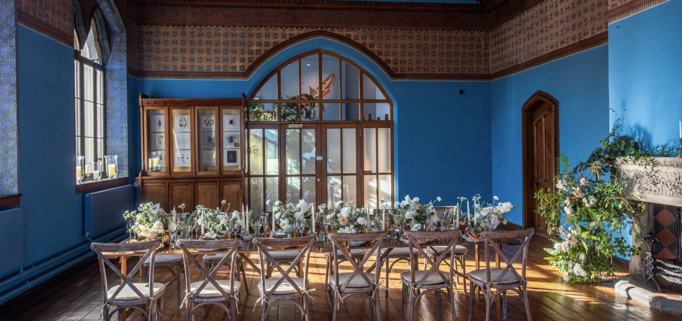 Renovated Westwood room decorated for a wedding
