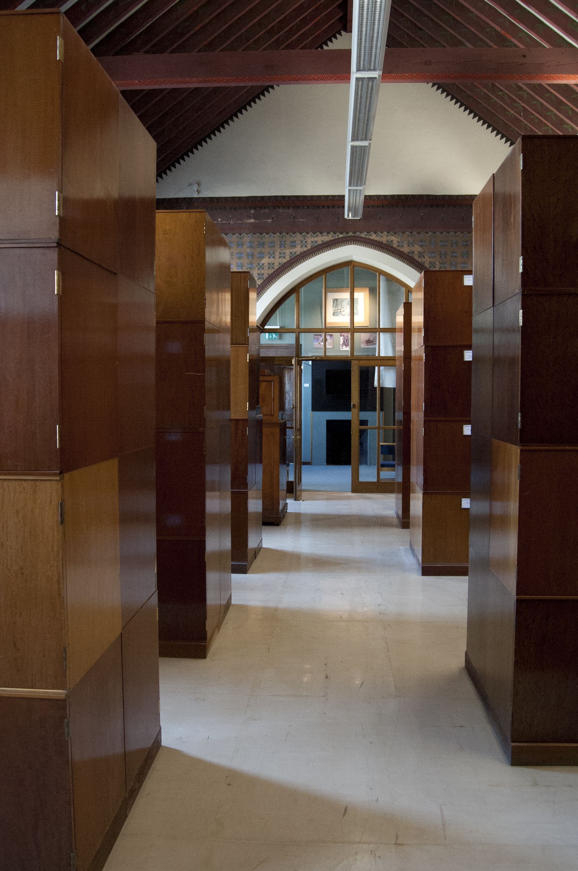 Westwood room full of cases before renovation