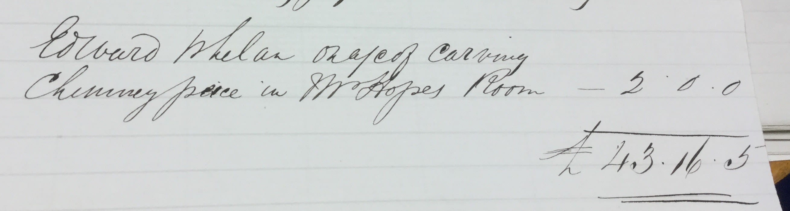 Victorian handwritten invoice